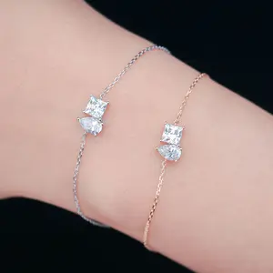 14k Yellow Gold Bracelet With VVS Diamond Moissanite Bracelet From Provence Jewelry For Women Daily Wearing
