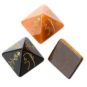 Juego de Piedras Curativas de Cristal Reiki con Pirámides Grabadas Naturalmente, Cho Ku Rei, Sei Hei Ki, Hon Sha Ze <span class=keywords><strong>Sho</strong></span> Nen, Dai Ko Myo 25mm * 20mm - Product Image 2