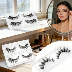 Ciglia Finte Autoadesive Preincollate Vegetariane Voluminose Impermeabili Riutilizzabili Senza Necessità di Eyeliner - Product Image 1