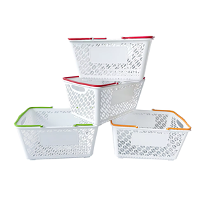 Carrito de Compras de Plástico de 20 L, Colorido, Personalizado, con Asas, para Supermercado, Venta al Por Mayor de Fábrica - Product Image 6
