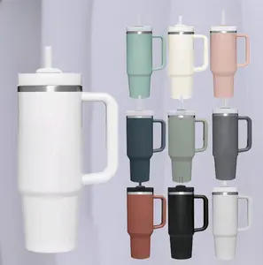 Bán buôn biểu tượng tùy chỉnh 40oz thép không gỉ thăng hoa bia cà phê tumblr cup Mug Cup với xử lý