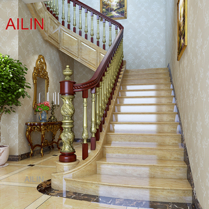 Phong cách Châu Âu cầu thang hàng rào biệt thự sang trọng nhà nhà gỗ Clip nhôm cầu thang địa phương Bạo Chúa Vàng lan can - Product Image 1