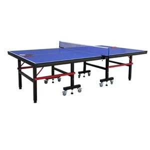 Table de tennis de table pliable de haute qualité personnalisée avec roues mobiles, équipement de ping-pong, bureau, table de tennis de table d'usine OEM - Product Image 4