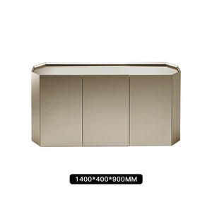 Buffet en bois massif de style italien armoire d'entrée moderne de luxe meuble de séparation de pièce minimaliste pour couloirs salons - Product Image 6