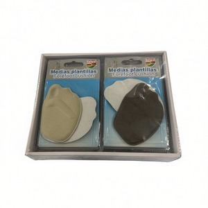 Solette Medias Plantillas con Cuscinetto per l'Anteriore del Piede, Beige e Marrone, in EVA, per Comfort e Supporto del Piede, Uso Interno, Traspiranti - Product Image 1