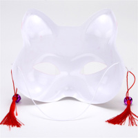 Haute Qualité 3D Demi Visage Animal PVC Enfants Adulte Mascarade Cosplay Décorations De Fête Halloween Renard Masque avec Deux Cloches