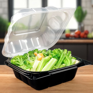 <span class=keywords><strong>Plateau</strong></span> à gâteau en plastique transparent jetable personnalisé avec couvercle à charnière pour desserts, bento et stockage alimentaire – Vente en gros - Product Image 2