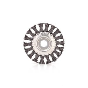 Vente chaude 0.3mm <span class=keywords><strong>brosse</strong></span> de roue en fil d'acier plat torsadé de quatre pouces - Product Image 1