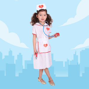 女の子の子供の看護師のユニフォームのためのハロウィーンの衣装 - Product Image 2