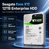 Disco Duro Empresarial Seagate de 12 TB SAS ST12000NM0027, 2.5 Millones de Horas MTBF, Carga de Trabajo de 550 TB/Año, Funcionamiento Continuo 24/7, Respaldo RAID, Archivo