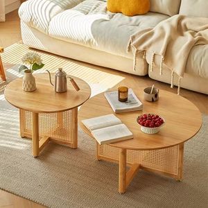 Tavolino da Caffè Rotondo per Piccoli Soggiorni in <span class=keywords><strong>Legno</strong></span> di Pino Naturale Senza Vernice Grado E1 Arredamento di Alta Qualità - Product Image 4