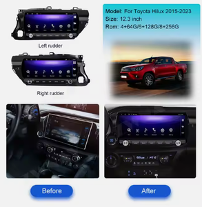 ZWNAV 12,3 "Android <span class=keywords><strong>Car</strong></span> para <span class=keywords><strong>Toyota</strong></span> <span class=keywords><strong>Hilux</strong></span> 2015-2023 timones izquierdo y derecho GPS estéreo DSP Carplay <span class=keywords><strong>Car</strong></span> Radio Point pantalla ESTÉREO - Product Image 4