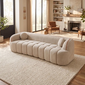 Sofá irregular comprimido al vacío, sofá de tela tejida para dos personas, sofá burbuja con forma de arco suave, envío enrollado que ahorra espacio - Product Image 1