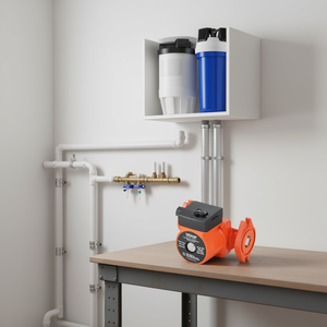 Bomba Circuladora Vevor 120V 82W 17GPM de Baja Presión para Tratamiento de Agua Potable, Conexión de Brida, Cuerpo de Plástico - Product Image 2