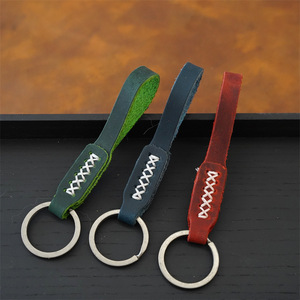 Làm bằng tay vòng chìa khóa da chính hãng Fob chủ Crazy Horse tay làm móc khóa - Product Image 4