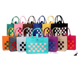 Fabricants Chinois Sacs de Rangement en Feutre Bicolores Grille, Design Cadeau, Très Vendus - Product Image 5
