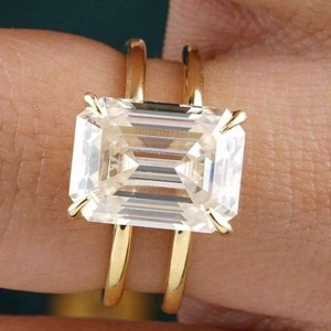 Bague en moissanite fabriquée en Inde pour femmes, bijoux de mode et objets cadeaux, disponible au meilleur prix du marché - Product Image 4