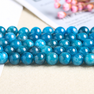 Jd 6/8/10 mét đá quý tự nhiên Vòng Loose đá thô thạch anh Chính hãng Mặt Màu Xanh apatite hạt đối với trang sức làm - Product Image 2