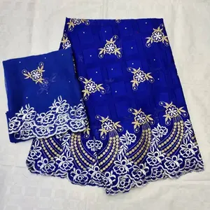 AN3029 2019 最新迪拜刺绣女装套装瑞士棉纱蕾丝面料