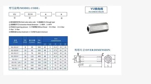 Válvula de Retención Hidráulica de Seguridad con Rosca Interna Serie VU-G1/4 G3/8 G1/2 G3/4 1/4 - Product Image 2