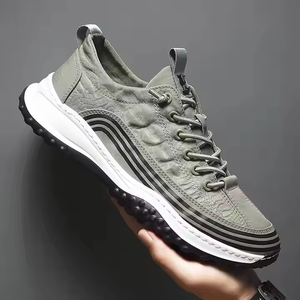 <span class=keywords><strong>Zapatillas</strong></span> de deporte informales de lujo para hombre, <span class=keywords><strong>zapatillas</strong></span> de correr antideslizantes transpirables ligeras, plantilla de PU, malla sin cordones para primavera Otoño Invierno - Product Image 2