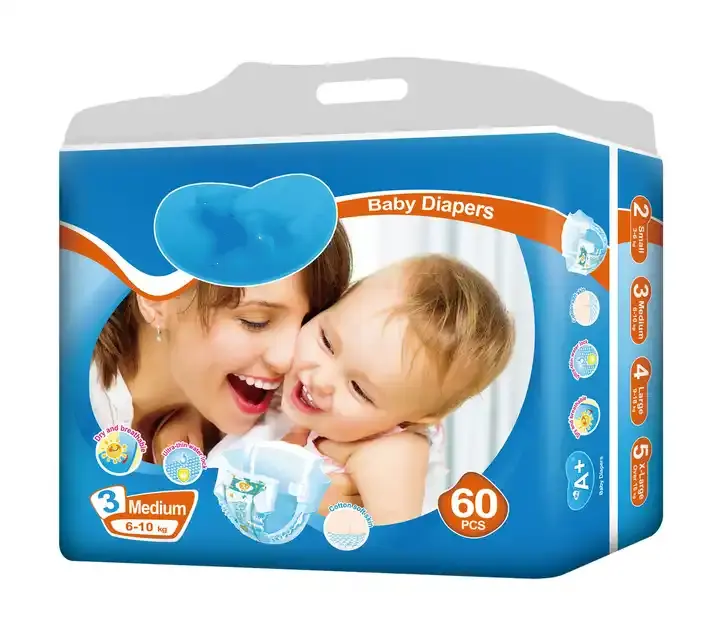 Pañales desechables de tela no tejida suave y transpirable absorbentes Pañales secos para bebés y niños