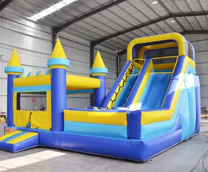 Hot bán nhỏ Inflatable Bouncer lâu đài trò chơi cho trẻ em Inflatable Nhà Bên nhảy nảy và trượt Combo ngoài trời