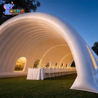 Tente de réception gonflable géante personnalisée, chapiteau transparent pour réceptions et banquets en plein air