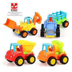 Set di veicoli per inerzia di plastica in ABS simpatico cartone animato Set di giochi Unisex per bambini escavatore e Mixer combinazione di ingegneria regalo - Product Image 1