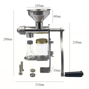 <span class=keywords><strong>Presse</strong></span> à huile manuelle en acier inoxydable Agripros |   Machine d'extraction d'huile d'olive domestique de <span class=keywords><strong>petite</strong></span> taille, capacité 1 kg/h, modèle 2026 - Product Image 4