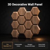 Panneau mural décoratif moderne en PVC gaufré hexagonal 3D, personnalisable en usine, plusieurs couleurs au choix, étanche, pour appartement et usage domestique