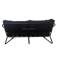 Meubles de salon, canapé deux places en tissu avec structure en métal et coussin, à vendre