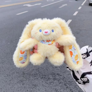 Porte-clés poupée à oreilles de lapin florales mignonnes, cadeau idéal pour les meilleures amies, pendentif de sac pour filles, inspiré d'un jouet en peluche animé - Product Image 5