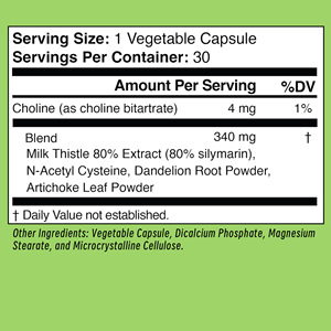 Capsules de détoxification hépatique ODM OEM avec choline et poudre de feuille d'artichaut pour soutenir la détoxification hépatique saine et nettoyer le corps - Product Image 2