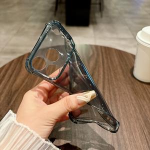 Coque d'angle translucide Color Master adaptée aux étuis de téléphone Apple 17/16, coque transparente intégrale avec rebord surélevé pour 13/14 - Product Image 5