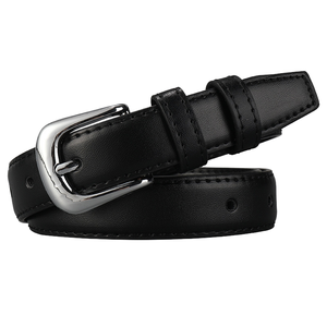 Cinturón de Cuero Vacuno Vintage Delgado y Casual para Mujer, Hebilla de Aleación, Logotipo Personalizado, Venta al Por Mayor de Fábrica - Product Image 1