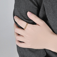 Bague en acier inoxydable torsadée 3 mm, fine et élégante, plaquée or 18 carats, empilable, pour femme, bijoux minimalistes pour tous les jours, cadeau
