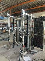 SK Six Post Functional Trainer Smith Machine Dual Cable Crossover Power Rack Équipement de Gym Commercial Système d'Entraînement de Force