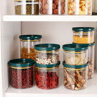 Boîte de rangement en plastique empilable avec couvercle hermétique anti-fuite de qualité alimentaire sans BPA pour cuisine, réfrigérateur, légumineuses et pâtes