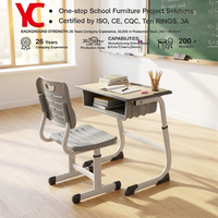 Muebles Escolares Modernos de Plástico al por Mayor, Cómodos, Ecológicos, con Altura Ajustable, Estructura Duradera, Fábrica China, Distribución Global