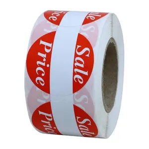 Hybsk Rood "Koop Prijs" Beschrijfbare Lege Etiketten Stickers 1.5 Inch Totaal 500 Etiketten Per Rol
