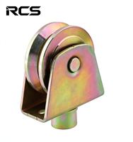 Poulie de porte multicolore en acier à double roulement universel rotatif à 360° avec rainures en U/Y/V pour portail coulissant, porte de garage, hôtel