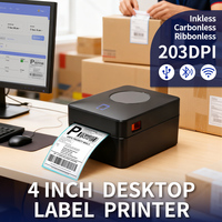Imprimante d'étiquettes thermiques de bureau Xincode 4x6 100mm imprimante d'autocollants thermiques directs sans fil 203DPI USB BT pour emballages étiquettes d'échantillons