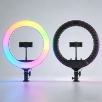 Anneau lumineux de 14 pouces pour ordinateur portable, bureau d'ordinateur |   Lampe vidéo LED à intensité variable pour réunions en ligne, webinaires, bureau à domicile (sans support)