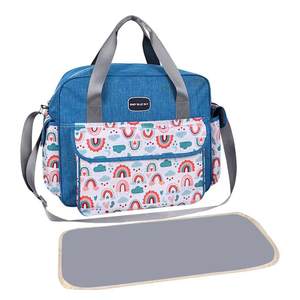 Sac de maternité 40,5x24,5x32,5 cm, sac à bandoulière isolé en tissu Oxford pour le rangement des affaires de bébé avec motif de dessin animé - Product Image 3