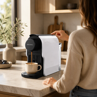 Machine à café à capsules 20 bars, machine à expresso automatique, cafetière à dosettes en plastique pour la maison, le bureau, l'hôtel