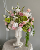 Centre de table floral coloré de grande taille, 85 cm, centre de table floral rose, arrangement floral pour mariage, décoration d'événements de mariage