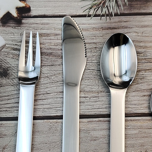 Juego de cubiertos de acero inoxidable para restaurantes y hoteles, cubiertos de plata con cuchillo, tenedor, cuchara, para bodas y fiestas - Product Image 2