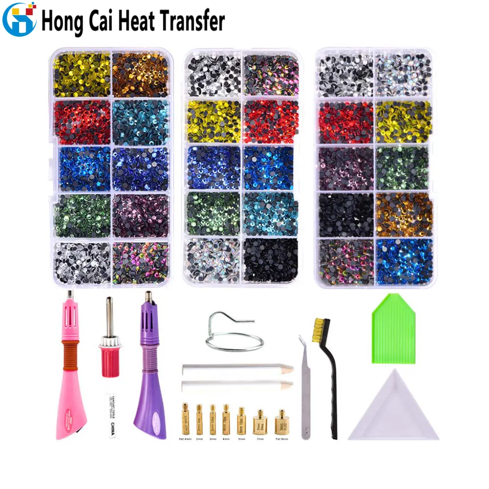 Hot selling rhinestone tool set pointing pens storage bags hot melt adhesive stamping tools DIY clothing jewelry accessories