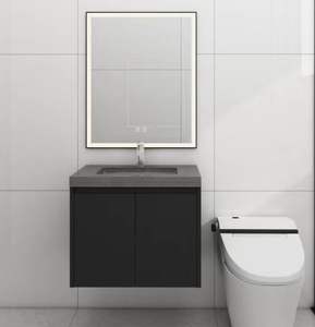 High Quality Modern Farmhouse Hospital Style LED Lighted Water Resistant Wall Mounted Plywood Bathroom Mirror Cabinet Wash Sink - Product Image 2